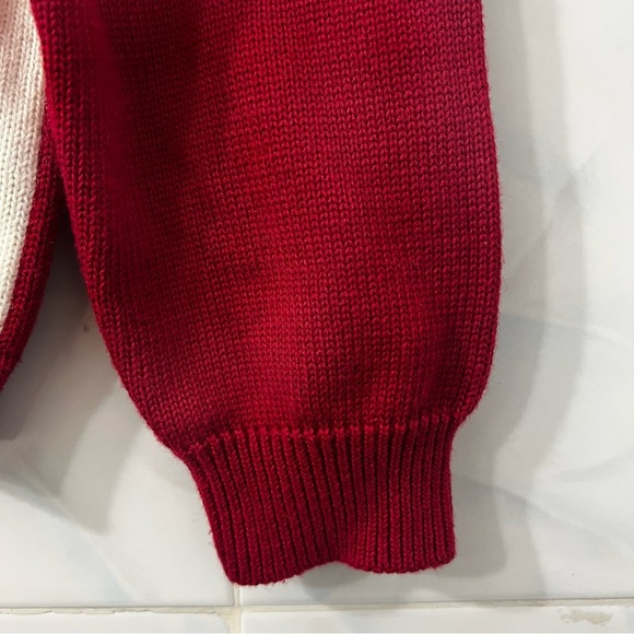 Vintage Women’s Ugly Christmas Knit Sweater Petite Large Patchwork Embellished - Picture 7 of 12